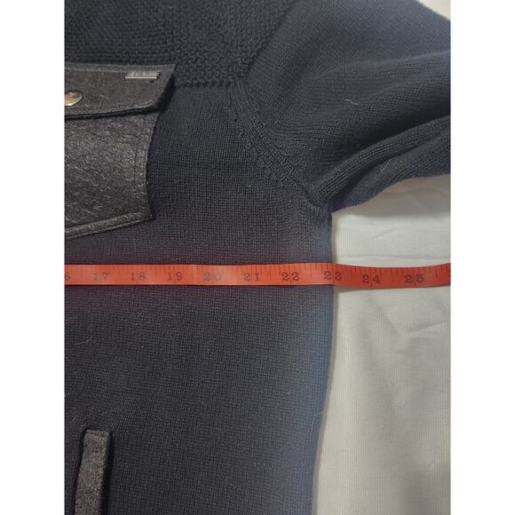 G by Guess Black Sweater Cardigan Size XXL Jacket with Pockets Cotton Zip Up - Picture 7 of 8